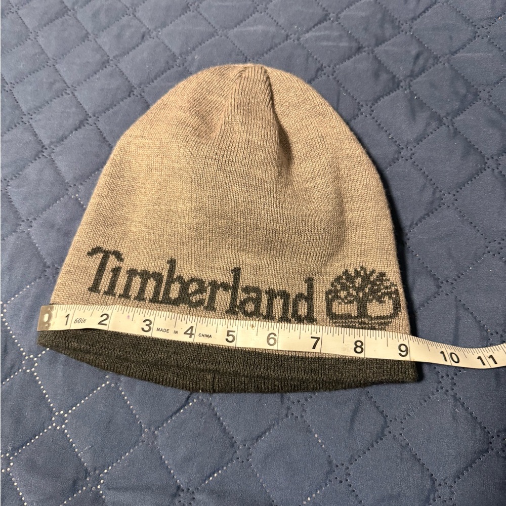 Timberland Reversible Dark Gray and Gray Logo Scarf - Picture 9 of 12